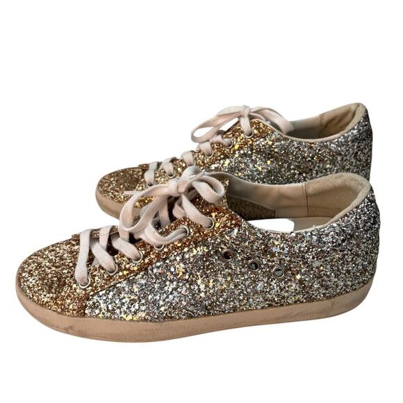 Golden Goose Limited SuperStar Bicolor Low Rise Sneaker Silver Gold Size 39 (9) - Picture 12 of 13